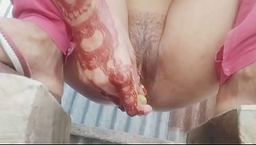 Bangladeshi Village Girl Having Fun With A Cucumber In The Fields