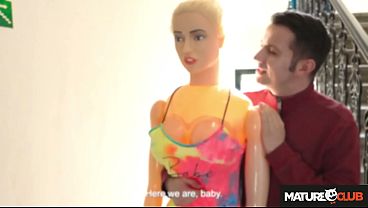 Matureclub – Horny Blonde German Milf Teacher Walks In On Student Fucking Her Inflatable Sex Toy