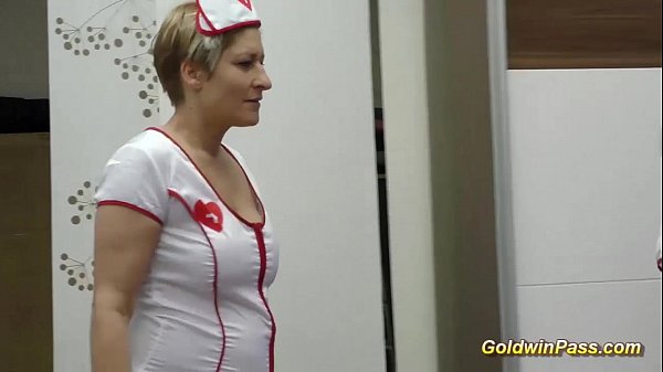 Filthy Nurses In Leather Shorts Get Fucked By A Horny Gang