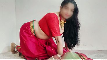 Hot Indian Bhabhi With Huge Tits Gets Her Pussy Fucked In A Red Sari, Desi Hindi Moans