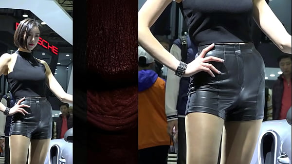 Dancing China Girl In Tight Leather Hotpants, Spreading Her Wild Side 002