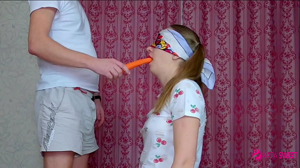 Step Brother Tricks His Sister Into Passing A Challenge With Food, Then Seduces Her Into Giving Him A Blowjob And Her First Time – Nata Sweet