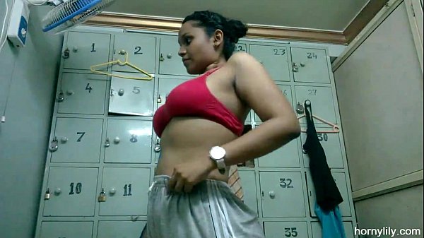 Naked Horny Indian Babe Lily Sweating And Stretching In The Gym