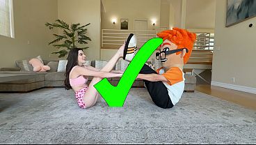 I Stretched Fiona Frost’s Tight, Shaved Cunt While She Bent Over For My Porn Casting Yoga Session.