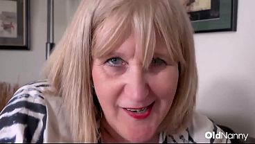 Oldnanny – Horny Mature Bbw Granny Lures Young Stud Into Her Couch Trap